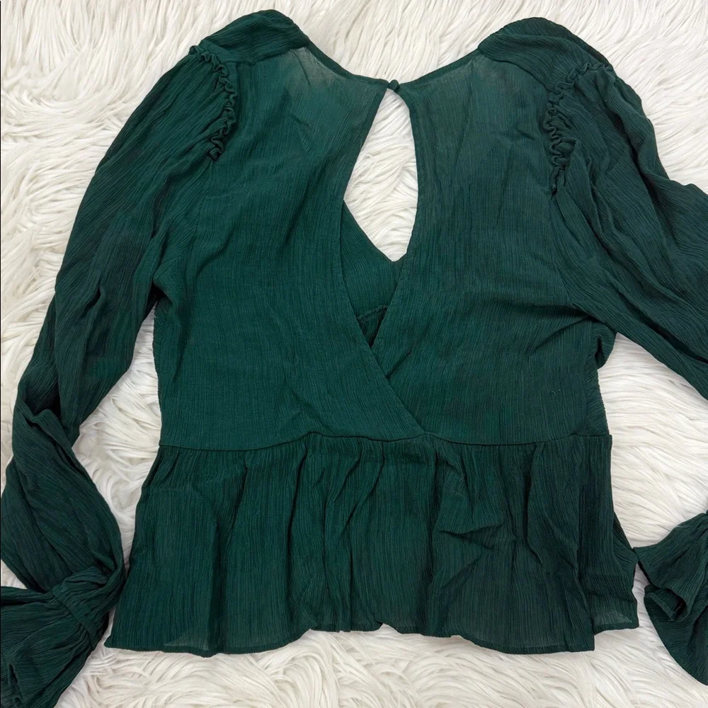 Free People Women's Daia Puff Sleeve Top- Garden Gem - Picture 9 of 9